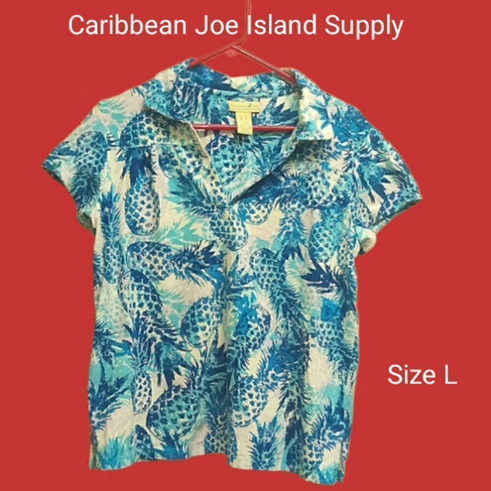🩷Caribbean Joe Island Supply company size L Women's shirt
